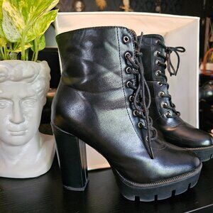 *SOLD* Heeled Combat Boots | Size 8.5